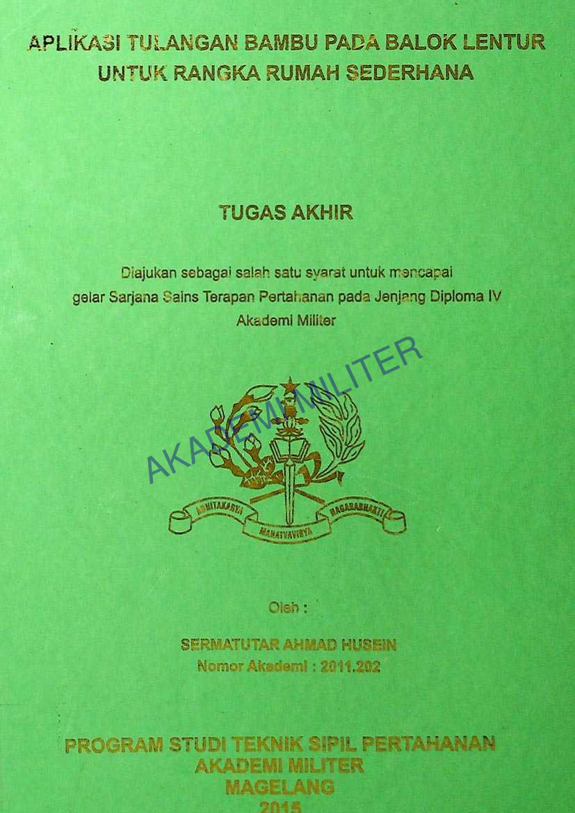 APLIKASI TULANGAN BAMBU PADA BALOK LENTUR UNTUK RANGKA RUMAH SEDERHANA
